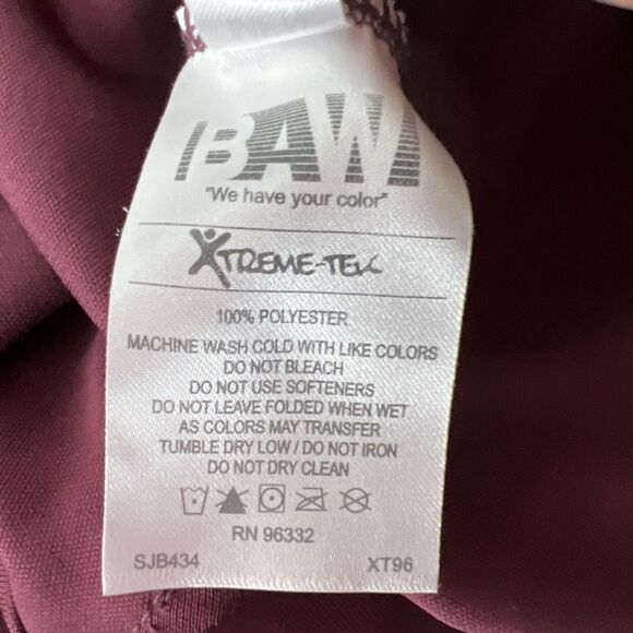 BAW Long Sleeve Shirt Men XL Burgundy Dry Fit Athletic Performance Xtreme-Tek - Picture 4 of 11
